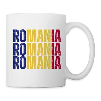 Romania flag, I love Romania - Mug - white - Right