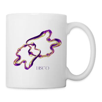 Disco Blob – Art liquide abstrait au néon - Mug blanc - blanc - Droite