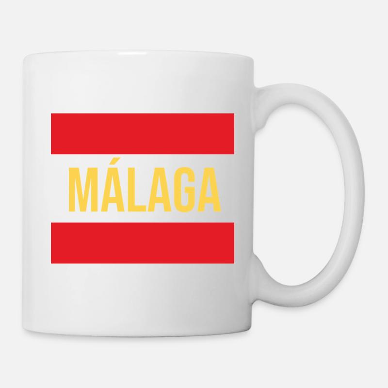 Conception du drapeau régional de Malaga - Mug blanc - blanc