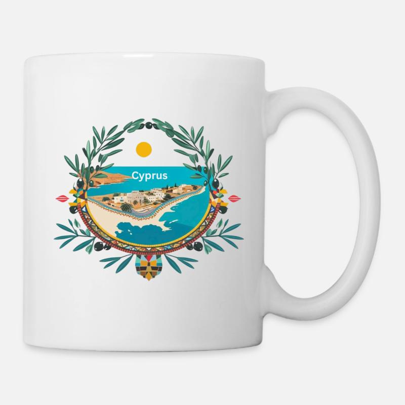 Motifs chypriotes - Mug blanc - blanc