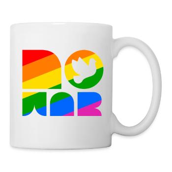 Gay Pride No War Peace Sign - Mug - white - Right