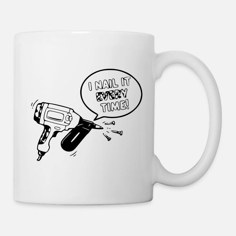 Humorous toy design with nail tool - Mug - white