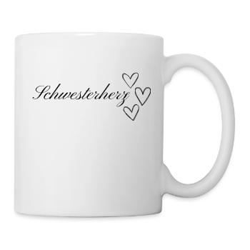 Schwesterherz - Tasse - Weiß - Rechts