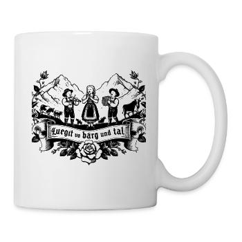 Luegid vo Bärge und Tal - Tasse - Weiß - Rechts