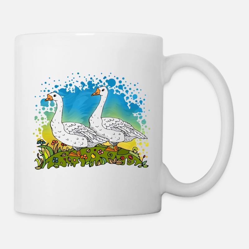 Zwei Gänse auf Green Gables - Tasse - Weiß