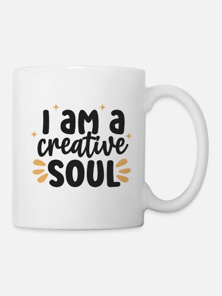 Creative Soul Inspirierendes Zitat - Tasse - Weiß