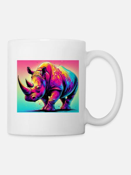 Nashorn - Tasse - Weiß