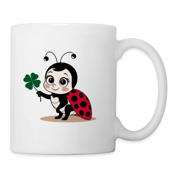 Ladybug Shamrock Lucky Charm Luck - Mug - white - Right