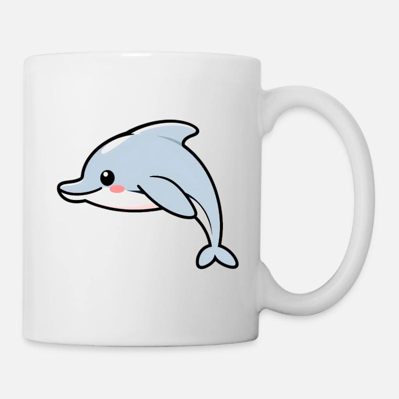 Delfin - Tasse - Weiß