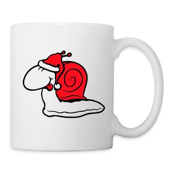 Snail Santa Claus Christmas Hat Gift - Mug - white - Right