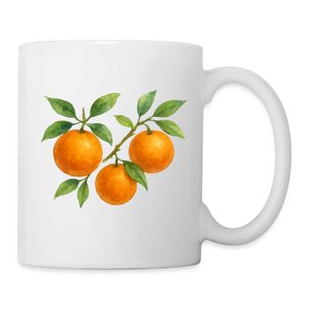 Fruchtige Orangenzweig - Tasse - Weiß - Rechts