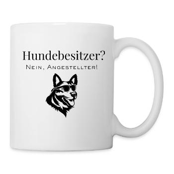 Mon chien – Mon patron avec des pattes - Mug blanc - blanc - Droite