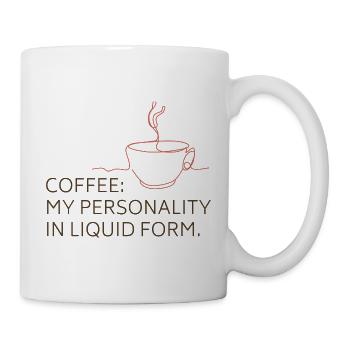 Liquid Coffee Personality T-Shirt Design - Mug - white - Right