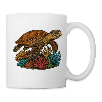 sea turtle - Mug - white - Right