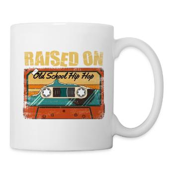 Raised On Old School Hip Hop 80s 90s Rap Style - Mug - white - Right