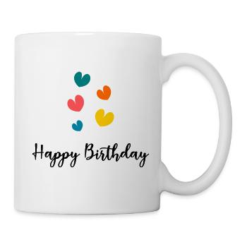 HEART. HAPPY BIRTHDAY. HAPPY BIRTHDAY - Mug - white - Right