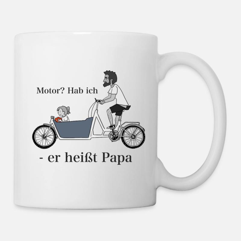Dad on cargo bike - Mug - white