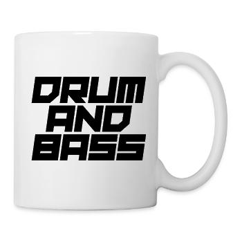 Drum and Bass bold logo design - Mug - white - Right