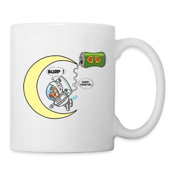 l'astronaute et la bière - Mug blanc - blanc - Droite