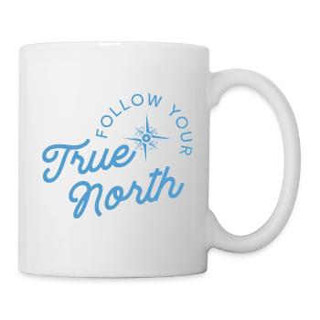Compass motif with adventure message - Mug - white - Right