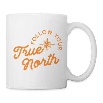 Citation inspirante du Nord en orange - Mug blanc - blanc - Droite