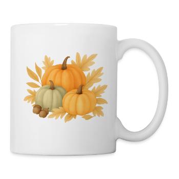  Herbstliche Kürbisse - Tasse - Weiß - Rechts