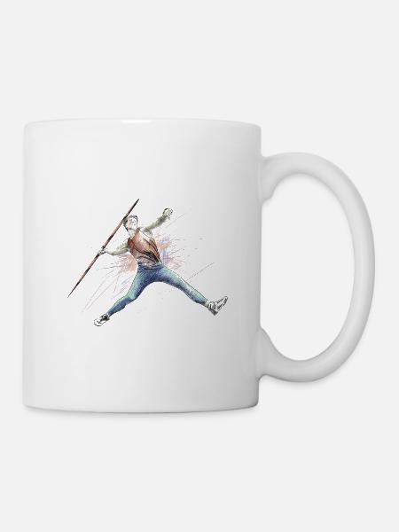 Speerwurf - Tasse - Weiß