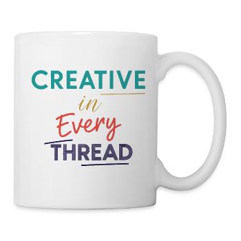 Créatif dans chaque fil Conception motivante - Mug blanc - blanc - Droite