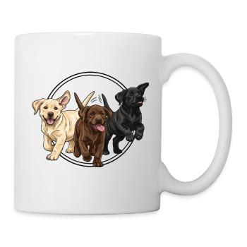 Happy Labrador Puppy Illustration - Mug - white - Right