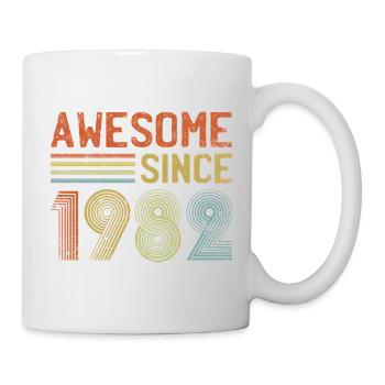 Retro 1982 Celebratory Typography - Mug - white - Right