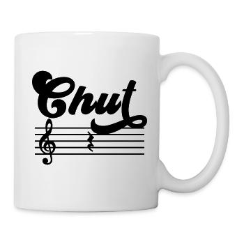 Silence Music theory Humor Music Lessons - Mug - white - Right