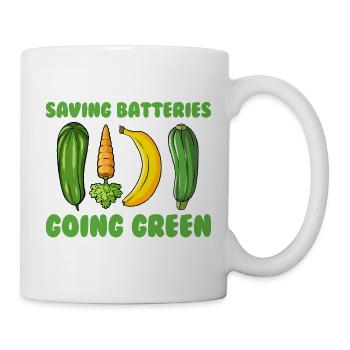 Save batteries Become environmentally friendly Cheeky Fr - Mug - white - Right