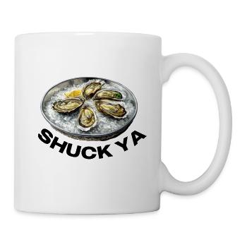 Frischer Austern-Genuss auf Eis - Tasse - Weiß - Rechts