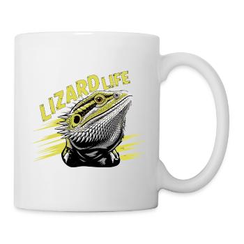 T-shirt graphique Lizard Life - Mug blanc - blanc - Droite