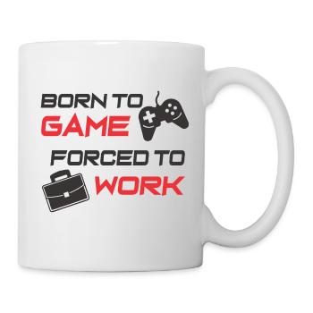Born to Game and Work Motivation Design - Mug - white - Right