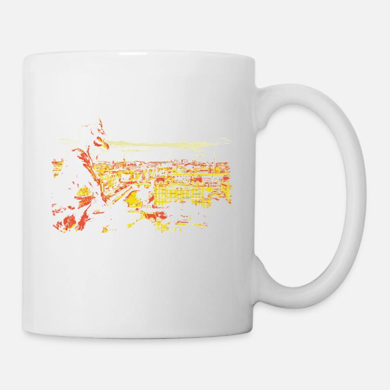 Illustration de Paris avec gargouille - Mug blanc - blanc