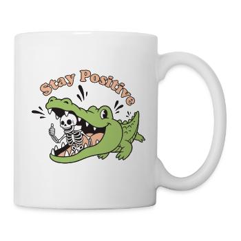 Living Crocodile and Skeleton Motif - Mug - white - Right