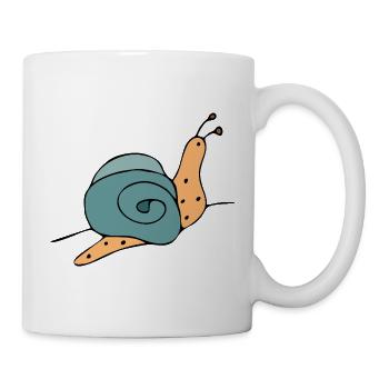 escargot - Mug blanc - blanc - Droite