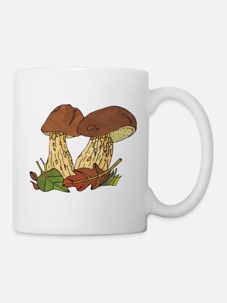 Pilze - Tasse - Weiß