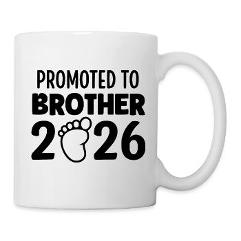 Promoted To Brother 2026 - Tasse - Weiß - Rechts