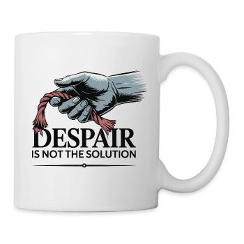 Resilient Hand Holding Frayed Rope - Mug - white - Right
