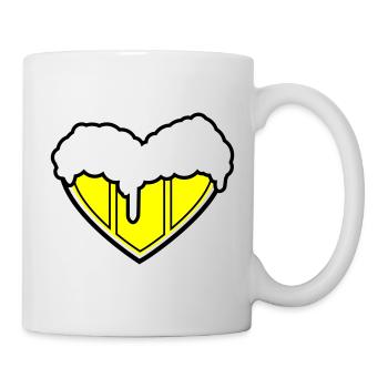 A heart for beer - Bierherz - Mug - white - Right