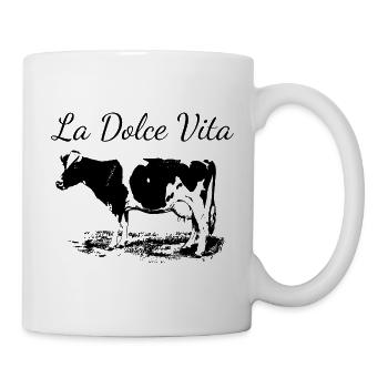 Milchkuh des Dolce Vita - Tasse - Weiß - Rechts