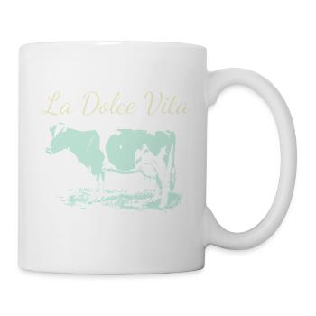 Milchkuh aus La Dolce Vita im Negativ - Tasse - Weiß - Rechts