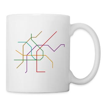 Wiener U-Bahnnetz neu Zukunft U5 - Tasse - Weiß - Rechts