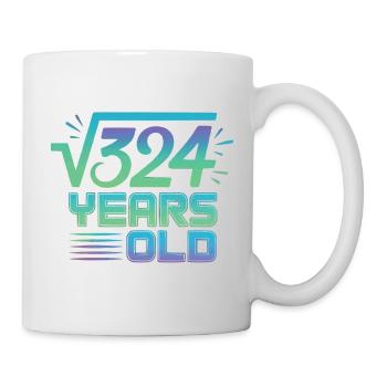 Mathe Witz – 18. Geburtstag T-Shirt - Tasse - Weiß - Rechts