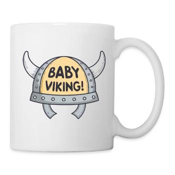 Viking Bébé Casque cornes blanches - Mug blanc - blanc - Droite