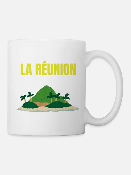 Tropisches T-Shirt auf der Insel La Réunion - Tasse - Weiß