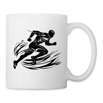 Sprinter in Bewegung - Tasse - Weiß - Rechts