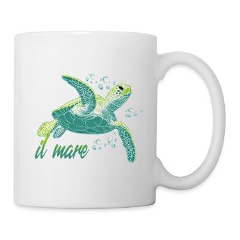 Il mare - Tortue de mer Océan - Mug blanc - blanc - Droite